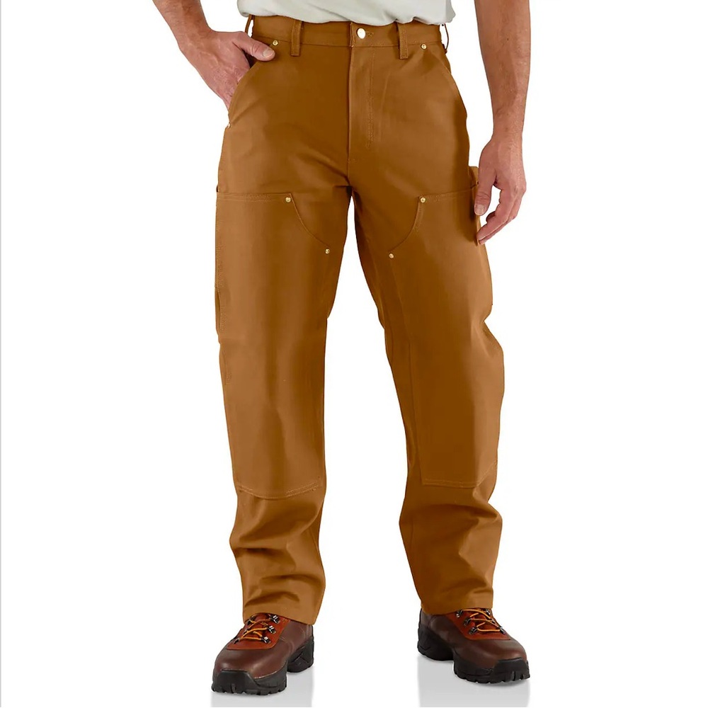 Carhartt Loose Fit Firm Duck Double Knee Utility Dungaree Work Pants size 38x30